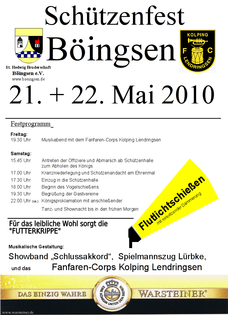 Schützenfest Böingsen 21. & 22. Mai 2010