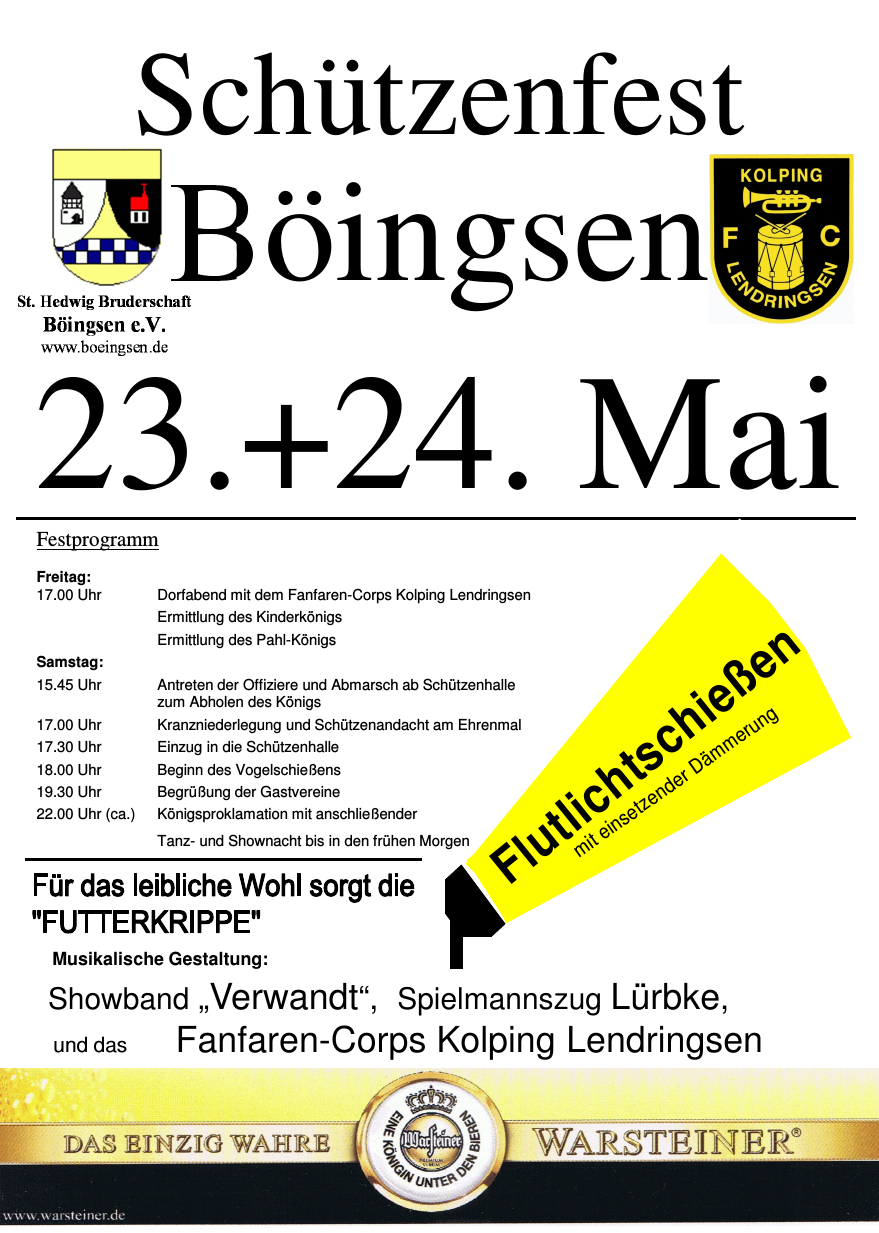 Schützenfest Böingsen 23. & 24. Mai 2014