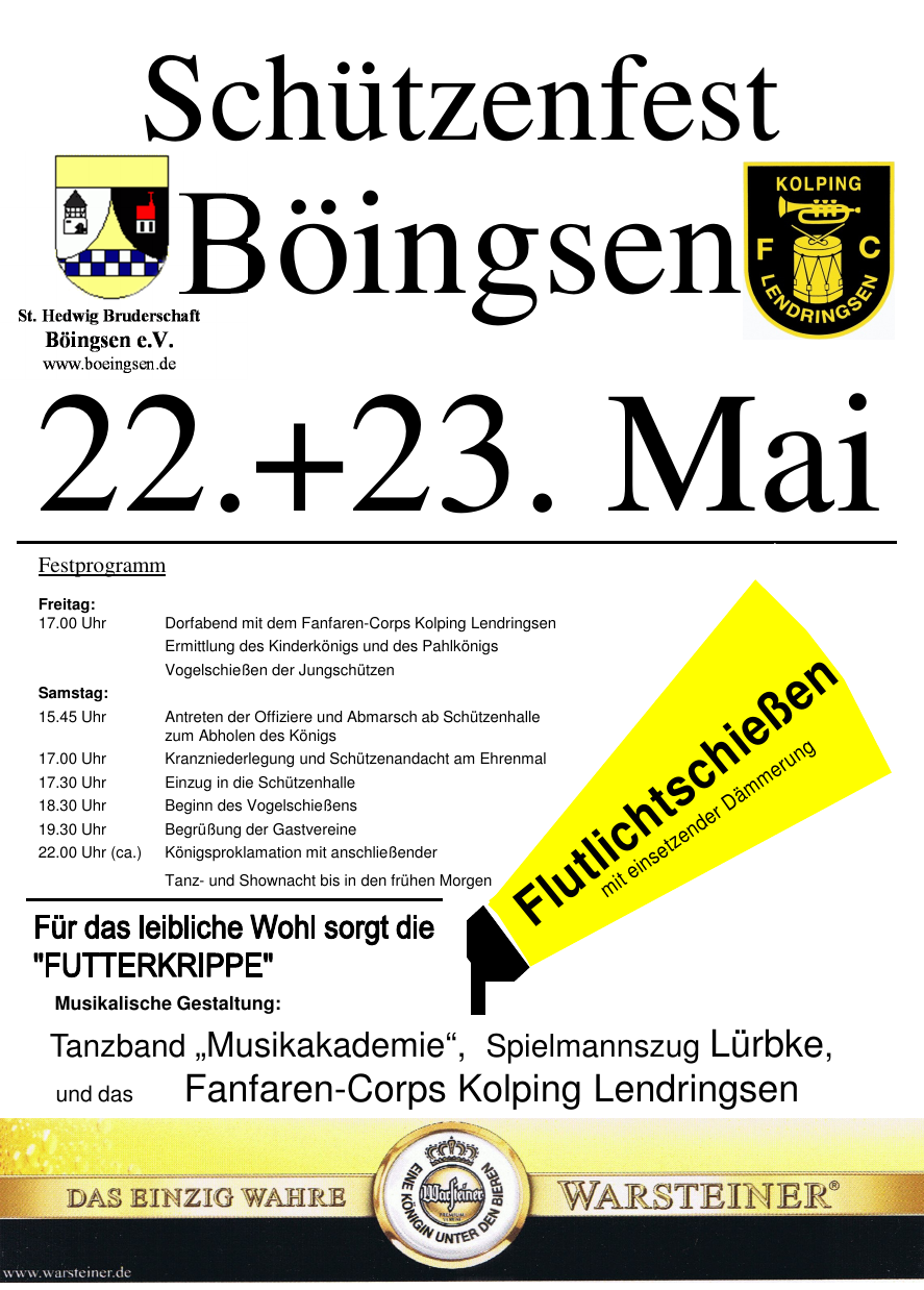 Schützenfest Böingsen 22. & 23. Mai 2015