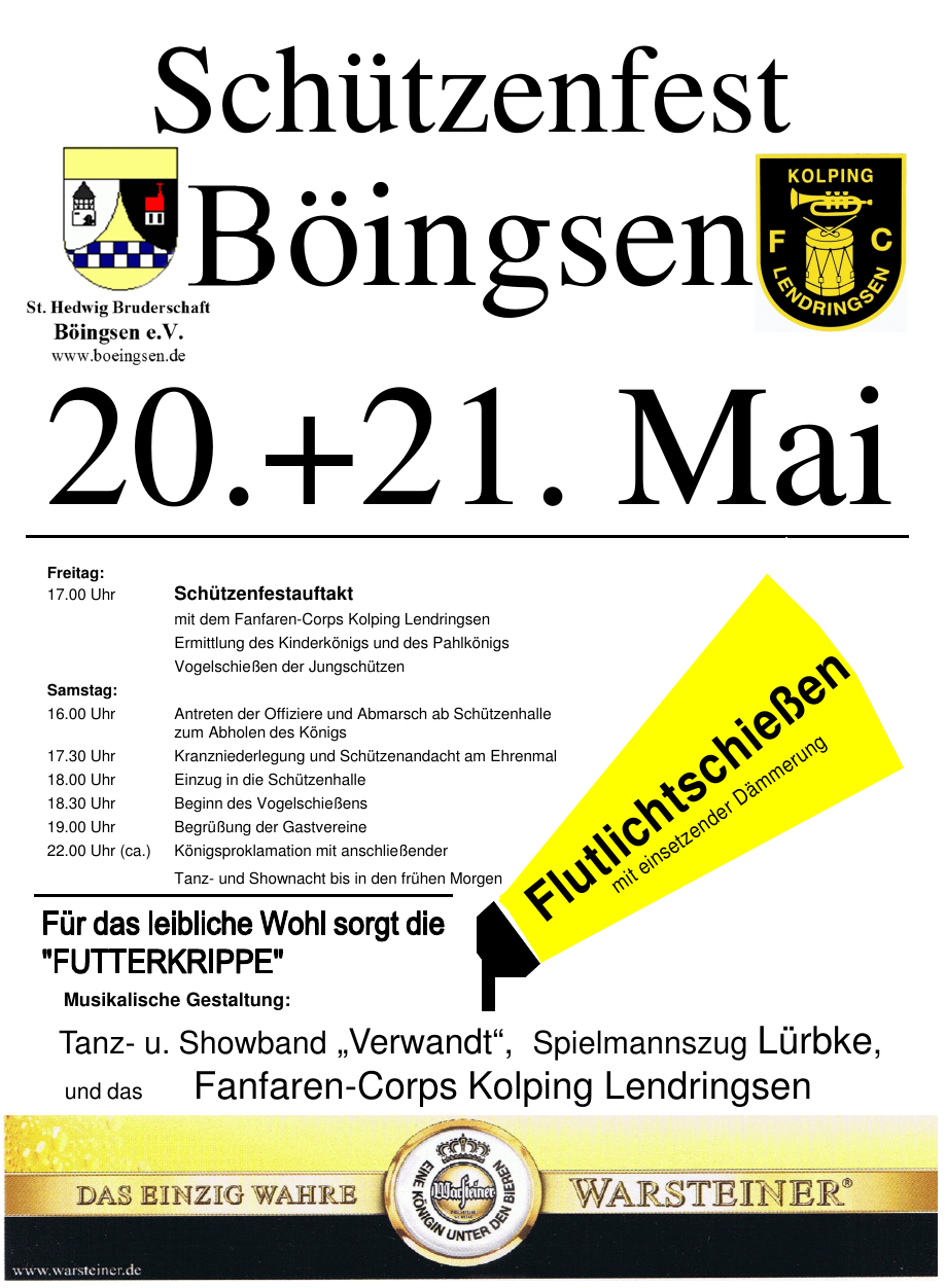 Schützenfest Böingsen 20. & 21. Mai 2016