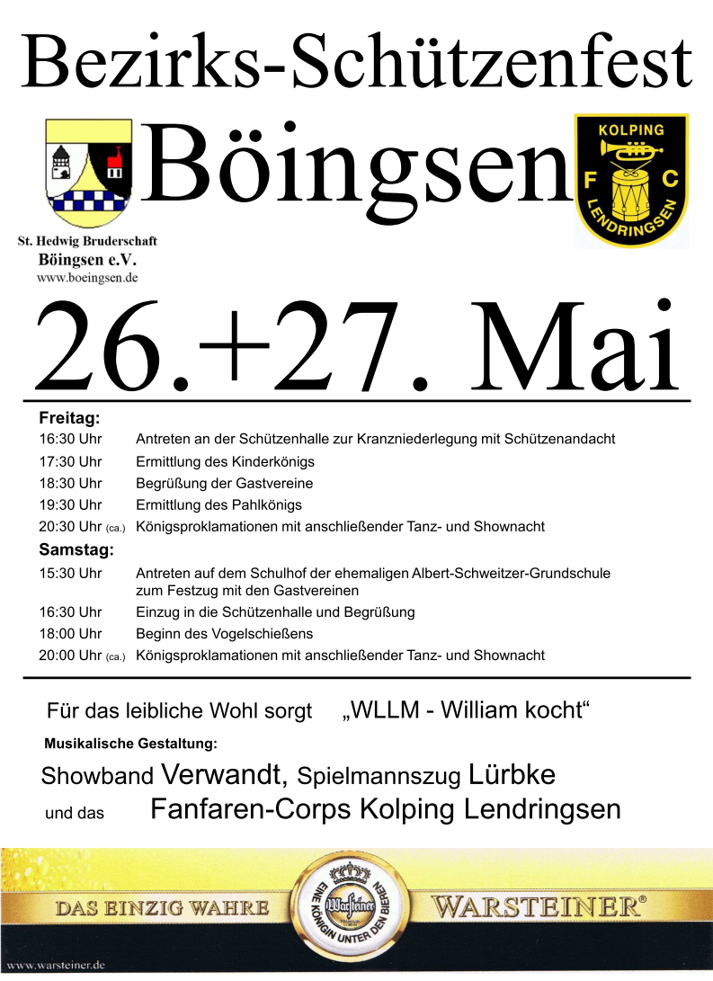 Schützenfest Böingsen 26. & 27. Mai 2023